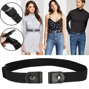 Invisible Women/Men Buckle-Free Belt Elastic Stretch Waist Belts for Pants&Dress - Picture 1 of 12