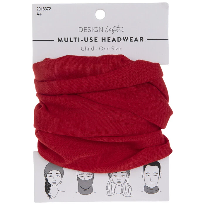 Headwear Design Loft vermelho multiuso - 1 peça - Imagem 1 de 1