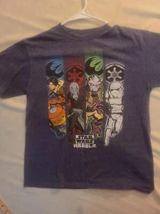 STAR WARS Rebels Boys T-Shirt Lg Ezra Ahsoka Animated Series READ DESCRIPTION - Picture 1 of 11