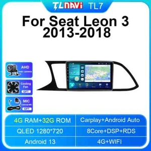 For Seat Leon 3 2013-2018 Android CarPlay Car Radio GPS Multimedia Video Player - Picture 1 of 32