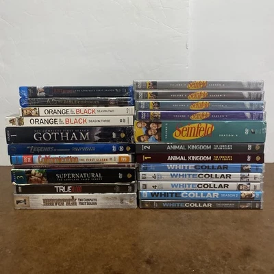 Lot of 23 TV Series BLURAY DVD  seasons SEALED Used Seinfeld White collar Gotham - Image 1 of 3
