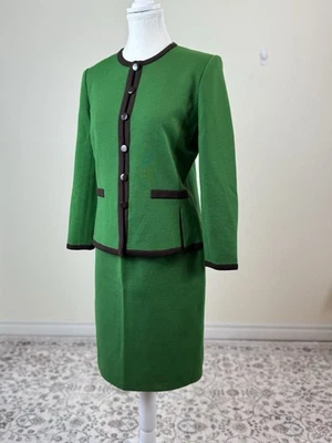 Conjunto de traje falda 100 % lana YSL vintage Yves Saint Laurent Japón dos piezas Foto 1 de 4
