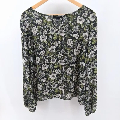 Top campesino floral oscuro Forever 21 para mujer talla 3X bohemio cottagecore romántico Foto 1 de 4