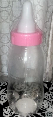 Лот из 4 больших бутылок для душа ребенка розовые пластиковые банки - Изображение 1 из 2