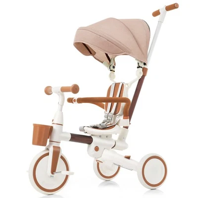 7 in 1 Baby Tricycle Toddler Tricycle with Removable and Adjustable Push Rod - Image 1 of 4