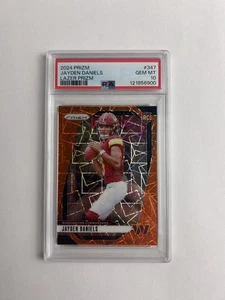 2024 Panini Prizm Prizms Lazer #347 Jayden Daniels RC Rookie PSA 10 COMMANDERS - Picture 1 of 2