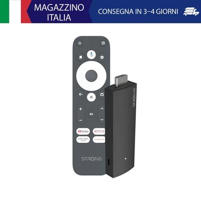 STRONG Leap-UNA Stick Streaming Android TV, Wi-Fi, Chromecast Integrato, TV Box - Immagine 1 di 4