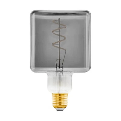 EGLO Led presa E27 lampada dimmerabile, lampadina vintage nero-trasparente, 8uWt - Immagine 1 di 4