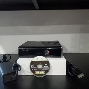 Consola Xbox 360 S Delgada Negra HDMI PROBADA con Juego y Cable de Alimentación  - Imagen 1 de 4