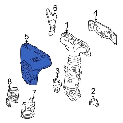 For Toyota Camry 2002-2006 Toyota 1716728040 Exhaust Manifold Heat Shield Foto 1 de 4