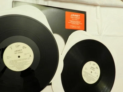 Two 12" 33 RPMs, Janet - Go Deep, Virgin 7087-6-13165, ELECTRONIC 1998 PROMO, NM - Image 1 of 3
