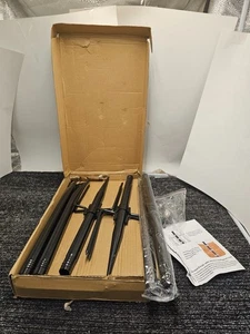(QTY 2) Mutovlin String Light Pole 6-10Ft for Outside String Light Patio Deck - Picture 1 of 9