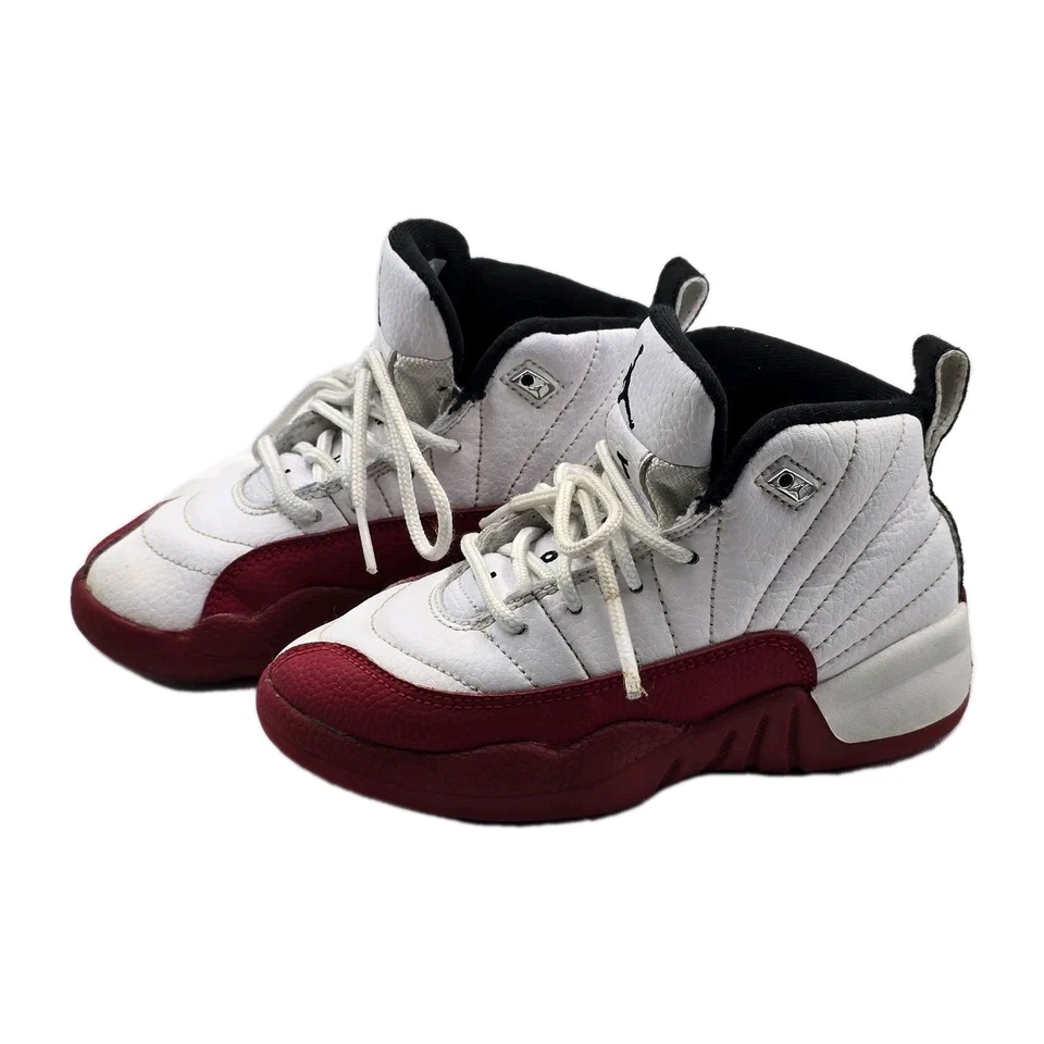 Air Jordan 12 Retro Rojo Cereza Blanco 151186-116 Talla 11c NIÑO Limpio  Foto 1 de 4