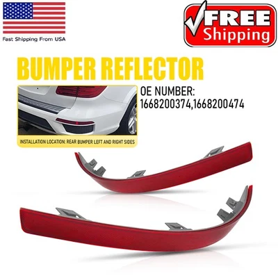 Juego de reflectores de parachoques trasero para Mercedes Benz Serie GL X166 GL320 2013 14 15-2016 Foto 1 de 4