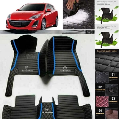For Mazda 3 Car Floor Mats Custom Waterproof Luxury Carpets Auto Liner Foto 1 de 4