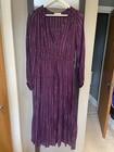 By Iris Purple Lined Maxi Dress VGC Size S Fit UK10-12