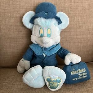Disney 40th Anniversary Haunted Mansion Ghost Mickey Mouse Plush LE RARE #361 - Picture 1 of 12