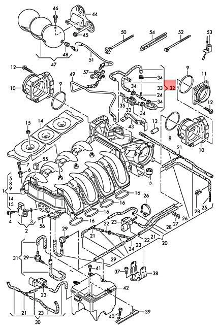 AUDI AUDI RS5 CABRIO QU. COUPE SPORTB. VENT HOSE WITH VALVE 079133240G - Image 1 of 1