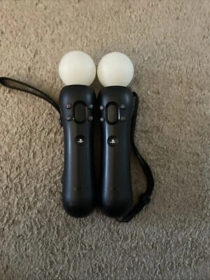 SONY PLAYSTATION MOTION CONTROLLERS PS3/PS4  MODEL CECH-ZCM2U SET OF 2 - Image 1 of 4