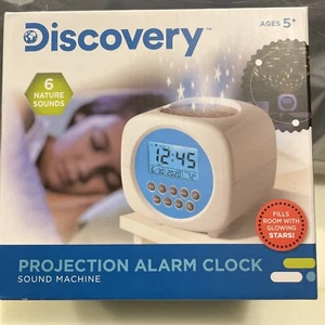 **NEW** Discovery Projection Alarm Clock/Sound Machine (6 Nature Sounds + Stars) - Picture 1 of 3