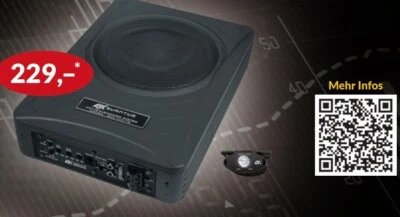 ESX Q-202A Untersitz Aktiv-Subwoofer 8" (20 cm) Woofer 100 Watt RMS - Bild 1 von 4