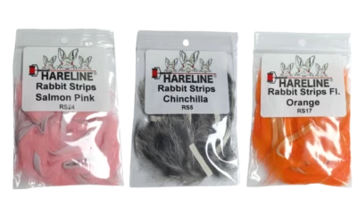 Hareline Rabbit Zonker Stripes Fliegenbinden Hasenfell Streifen große Auswahl - Bild 1 von 4