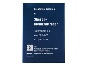 Ersatzteilkatalog, Ausgabe 1981 - Simson S51, KR51/2 Schwalbe - Bild 1 von 1