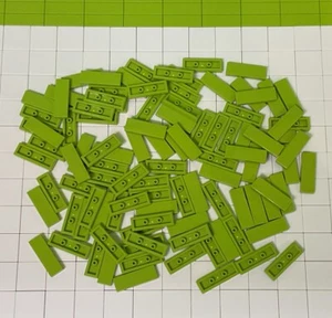 x100 neue Lego limettengrüne Fliesen 1x3 glatt MOC Gebäude Veredelung Lot Großpackung Stck. - Bild 1 von 1