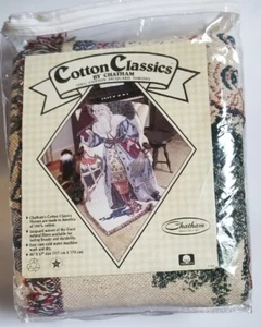 Chatham Cotton Classics Wohndecke Weihnachtsmann Santa 100 % Baumwolle Neu in Verpackung USA - Bild 1 von 6
