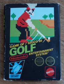 Golf NES, Mattel, Rare 5-Screw Cartridge, In Box And With Manual / Poly