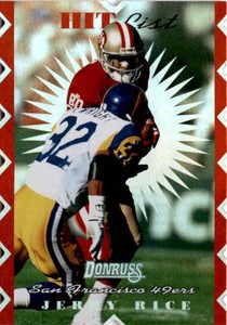 1996 Donruss Hit List #17 JERRY RICE  /10000 San Francisco 49ers Football