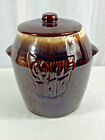 Vintage McCoy Cookie Jar Drip Pattern # 7024 With Lid Pottery Kitchen Decor