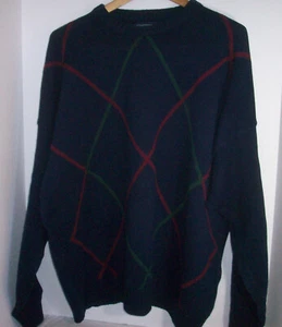 Land's End: Heavy M (46-48) Argyle Crew Neck Sweater: VGC: NR - Picture 1 of 5