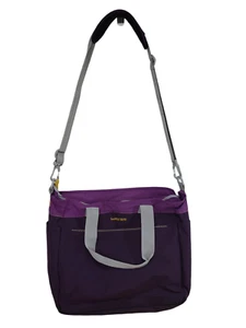 Lands End Computertasche lila gepolstert Laptopträger Schultergurt Reißverschluss - Bild 1 von 8