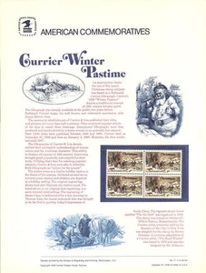 #71 13c Currier Christmas #1702 USPS Commemorative Stamp Panel - Picture 1 of 1