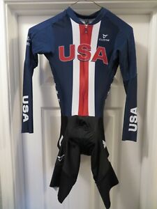 2021 CUORE USA National Team Cycling Long Sleeve Aerosuit Speedsuit Time Trial S