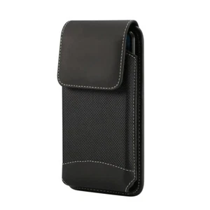 Belt Case for CUBOT J20 (2023) Cover Vertical Leather & Nylon - Picture 1 of 6