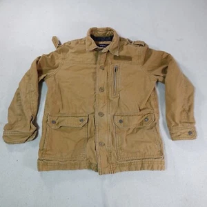 Y2K American Eagle Jacke Herren Large braun Militär Feldmantel Utility Safari - Bild 1 von 24