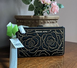 adele rose studded leather smartphone wallet