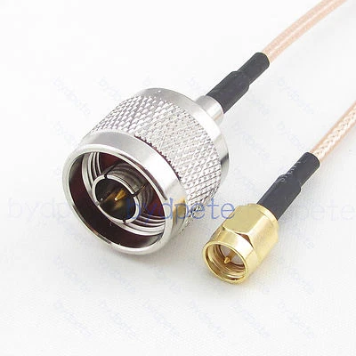N Type male to SMA male plug RG316-D Double Shield braid RF Coaxial RD316 Cable - Image 1 of 4