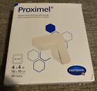 Dented Proximel Silicone Foam Dressing 4 X 4In Adhesive W/Border  Box/10 Open Bx