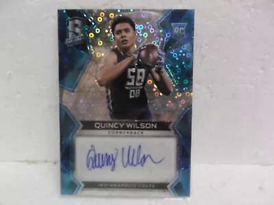 2017 PANINI SPECTRA QUINCY WILSON BLUE PRIZM #44/75 AUTOGRAPH CARD SEE SCANS HNT - Image 1 of 2