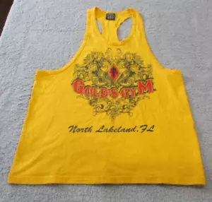 Vintage Golds Gym Tank Top Mens Large Muscle Shirt Sleeveless Golden Activewear - Picture 1 of 9