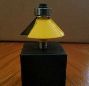 OLDHAM VIPER CHAMFER CARBIDE TIPPED ROUTER BIT 2" x 5/8" x 45 DEGREE MADE IN USA - Picture 1 of 9