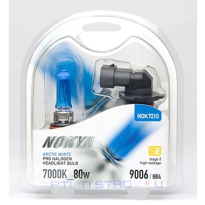 Nokya Arctic White HB4 9006 Headlight Fog light bulb 7000K Stage 2 Low Beam - Image 1 of 2