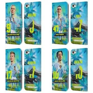 MAN CITY FC 2023/24 FIRST TEAM LEATHER BOOK WALLET CASE FOR APPLE iPOD TOUCH MP3 - Picture 1 of 7