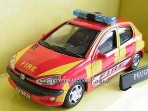 Peugeot 206 Modellauto Feuerwehr Maßstab 1:43 Cararama Sonderausgabe MK1 K8 - Bild 1 von 5