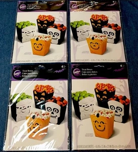 4 packages of 4 treat boxes - popcorn box monster Wilton 415-7083 HALLOWEEN NIP - Picture 1 of 6