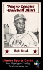1986 Fritsch Negro League Baseball Stars #49 Bob Boyd Memphis Red Sox