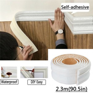 Self Adhesive Wallpaper Borders 8*230CM 3D DIY Waterproof Skirting Board Sticker